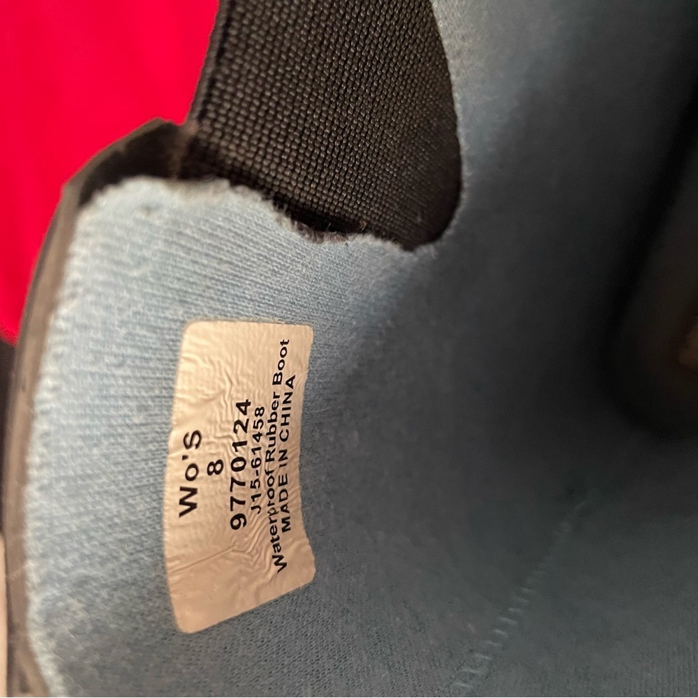 Sperry rain boots black worn maybe 3 times